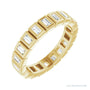 Sapphire Row Natural Diamond Baguette Bezel Band - 14K Yellow Gold, 2.5 × 1.5 mm, 6.5