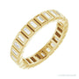 Sapphire Row Natural Diamond Baguette Bezel Band - 14K Yellow Gold, 2.5 × 1 mm, 7