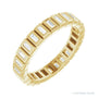 Sapphire Row Natural Diamond Baguette Bezel Band - 14K Yellow Gold, 2.5 × 1 mm, 8