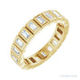 Sapphire Row Natural Diamond Baguette Bezel Band - 14K Yellow Gold, 3 × 1.5 mm, 7