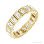 Sapphire Row Natural Diamond Baguette Bezel Band - 14K Yellow Gold, 3.5 × 2 mm, 8