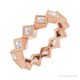 Sapphire Row Lab-Grown Diamond Princess-Cut Bezel Band - 14K Rose Gold, 1.75 × 1.75 mm, 4.5