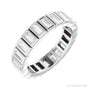 Sapphire Row Lab-Grown Diamond Baguette Bezel Band - 14K White Gold, 3 × 1.25 mm, 5.5