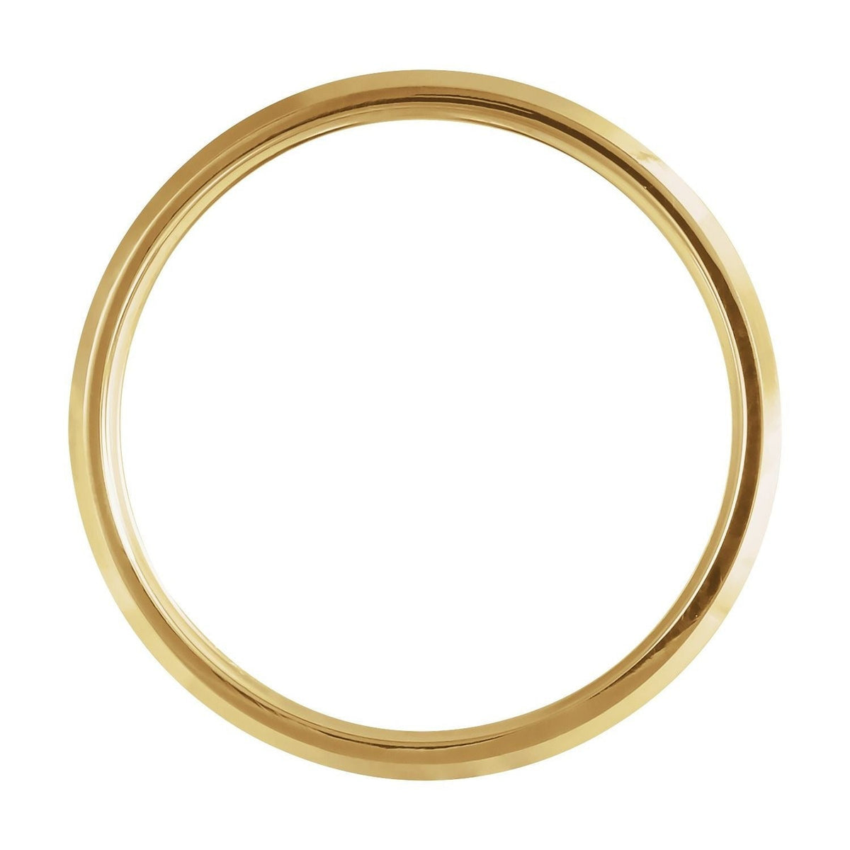 Sapphire Row Gold Beveled Stepped-Edge Comfort-Fit Band - 14K Yellow & White Gold, 4 mm (view 2)