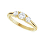 Sapphire Row Natural Round Diamond Hidden-Detail Three-Stone Engagement Ring - 14K Yellow Gold, 1/2 ctw (view 5)