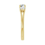Sapphire Row Natural Round Diamond Hidden-Detail Three-Stone Engagement Ring - 14K Yellow Gold, 3/4 ctw (view 4)