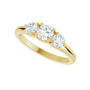 Sapphire Row Natural Round Diamond Hidden-Detail Three-Stone Engagement Ring - 14K Yellow Gold, 3/4 ctw (view 5)