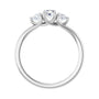Sapphire Row Natural Round Diamond Hidden-Detail Three-Stone Engagement Ring - Platinum, 1/2 ctw (view 2)