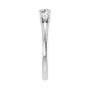 Sapphire Row Natural Round Diamond Hidden-Detail Three-Stone Engagement Ring - Platinum, 1/2 ctw (view 4)