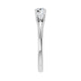 Sapphire Row Natural Round Diamond Hidden-Detail Three-Stone Engagement Ring - Platinum, 3/4 ctw (view 4)