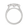 Sapphire Row Lab-Grown Elongated Cushion Diamond Bezel-Set Three-Stone Engagement Ring - 14K White Gold (view 2)