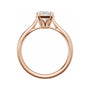 Sapphire Row Lab-Grown Elongated Cushion Diamond Claw-Prong Solitaire Bezel-Style Engagement Ring - 14K Rose Gold, 1 1/2 ctw (view 2)