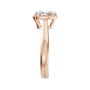 Sapphire Row Lab-Grown Elongated Cushion Diamond Claw-Prong Solitaire Bezel-Style Engagement Ring - 14K Rose Gold, 1 1/2 ctw (view 4)