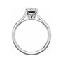 Sapphire Row Lab-Grown Elongated Cushion Diamond Claw-Prong Solitaire Bezel-Style Engagement Ring - 14K White Gold, 1 1/2 ctw (view 2)