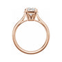 Sapphire Row Lab-Grown Elongated Cushion Diamond Claw-Prong Solitaire Bezel-Style Engagement Ring - 14K Rose Gold (view 2)