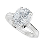 Sapphire Row Lab-Grown Elongated Cushion Diamond Claw-Prong Solitaire Bezel-Style Engagement Ring - 14K White Gold (view 5)