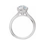 Sapphire Row Lab-Grown Elongated Cushion Diamond Claw-Prong Split Shank Solitaire Engagement Ring - 14K White Gold, 2 ctw (view 2)