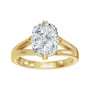Sapphire Row Lab-Grown Elongated Cushion Diamond Claw-Prong Split Shank Solitaire Engagement Ring - 14K Yellow Gold, 2 ctw (view 3)