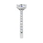 Sapphire Row Lab-Grown Elongated Cushion Diamond French-Set Accented Engagement Ring - 14K White Gold, 1 7/8 ctw (view 4)