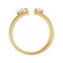 Sapphire Row Lab-Grown Elongated Cushion Diamond Two-Stone Engagement Ring - 14K Yellow Gold, 1 1/3 ctw (view 2)