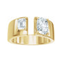 Sapphire Row Lab-Grown Elongated Cushion Diamond Two-Stone Engagement Ring - 14K Yellow Gold, 1 1/3 ctw (view 3)
