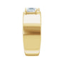 Sapphire Row Lab-Grown Elongated Cushion Diamond Two-Stone Engagement Ring - 14K Yellow Gold, 1 1/3 ctw (view 4)