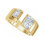 Sapphire Row Lab-Grown Elongated Cushion Diamond Two-Stone Engagement Ring - 14K Yellow Gold, 1 1/3 ctw (view 5)