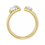 Sapphire Row Lab-Grown Elongated Cushion Diamond Two-Stone Engagement Ring - 14K Yellow Gold, 2 1/2 ctw (view 2)
