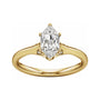 Sapphire Row Lab-Grown Elongated Hexagon Diamond Accented Engagement Ring - 14K Yellow Gold, 1 1/6 ctw (view 3)