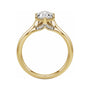 Sapphire Row Lab-Grown Elongated Hexagon Diamond Accented Engagement Ring - 14K Yellow Gold, 2 1/6 ctw (view 2)