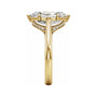 Sapphire Row Lab-Grown Elongated Hexagon Diamond Accented Engagement Ring - 14K Yellow Gold, 3 1/5 ctw (view 4)
