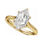 Sapphire Row Lab-Grown Elongated Hexagon Diamond Accented Engagement Ring - 14K Yellow Gold, 3 1/5 ctw (view 5)