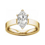 Sapphire Row Lab-Grown Elongated Hexagon Diamond Solitaire Engagement Ring - 14K Yellow Gold, 2 ctw (view 3)