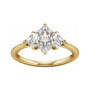 Sapphire Row Lab-Grown Elongated Hexagon Diamond Three-Stone Engagement Ring - 14K Yellow Gold, 1 3/4 ctw (view 3)