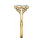 Sapphire Row Lab-Grown Elongated Oval Diamond Accented Engagement Ring - 14K Yellow Gold, 1 1/6 ctw (view 4)