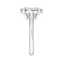 Sapphire Row Lab-Grown Elongated Oval Diamond Cathedral Claw-Prong Solitaire Engagement Ring - Platinum (view 4)