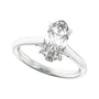 Sapphire Row Lab-Grown Elongated Oval Diamond Cathedral Claw-Prong Solitaire Engagement Ring - Platinum (view 5)