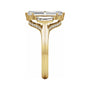 Sapphire Row Lab-Grown Elongated Oval Diamond Hidden-Detail Three-Stone Engagement Ring - 14K Yellow Gold, 2 3/4 ctw (view 4)