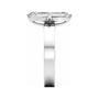 Sapphire Row Lab-Grown Elongated Oval Diamond Solitaire Engagement Ring - 14K White Gold, 2 ctw (view 4)