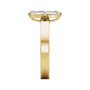 Sapphire Row Lab-Grown Elongated Oval Diamond Solitaire Engagement Ring - 14K Yellow Gold, 1 ctw (view 4)