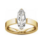 Sapphire Row Lab-Grown Elongated Oval Diamond Solitaire Engagement Ring - 14K Yellow Gold, 2 ctw (view 3)