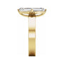 Sapphire Row Lab-Grown Elongated Oval Diamond Solitaire Engagement Ring - 14K Yellow Gold, 2 ctw (view 4)