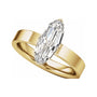 Sapphire Row Lab-Grown Elongated Oval Diamond Solitaire Engagement Ring - 14K Yellow Gold, 2 ctw (view 5)
