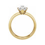 Sapphire Row Lab-Grown Elongated Oval Diamond Solitaire Engagement Ring - 14K Yellow Gold, 3 ctw (view 2)