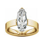 Sapphire Row Lab-Grown Elongated Oval Diamond Solitaire Engagement Ring - 14K Yellow Gold, 3 ctw (view 3)