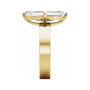 Sapphire Row Lab-Grown Elongated Oval Diamond Solitaire Engagement Ring - 14K Yellow Gold, 3 ctw (view 4)