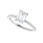 Sapphire Row Lab-Grown Emerald-Cut Diamond Accented Engagement Ring - 14K White Gold, 1 3/8 ctw (view 5)