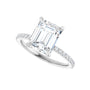 Sapphire Row Lab-Grown Emerald-Cut Diamond Accented Engagement Ring - 14K White Gold, 2 3/4 ctw (view 5)