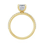 Sapphire Row Lab-Grown Emerald-Cut Diamond Accented Engagement Ring - 14K Yellow Gold, 1 9/10 ctw (view 2)