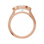 Sapphire Row Lab-Grown Emerald-Cut Diamond Bezel-Set Three-Stone Engagement Ring - 14K Rose Gold (view 2)